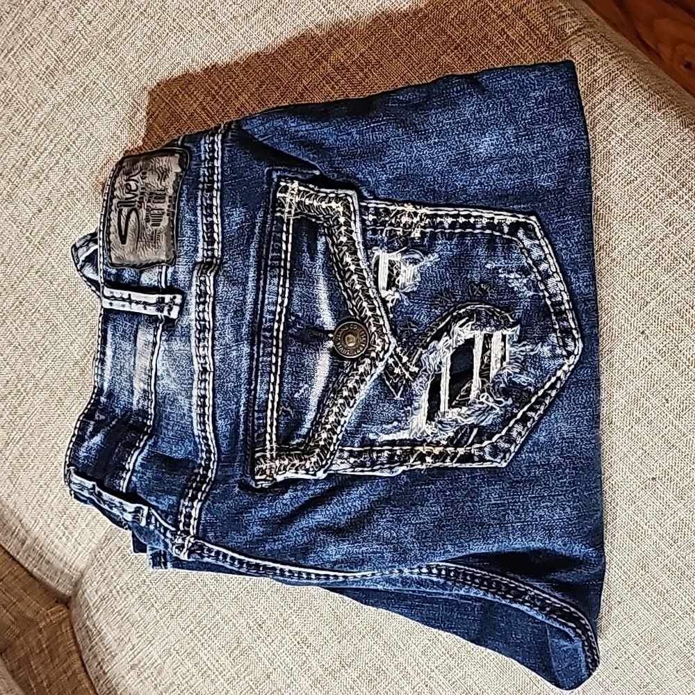 Silver Suki mid slim boot Denimotion